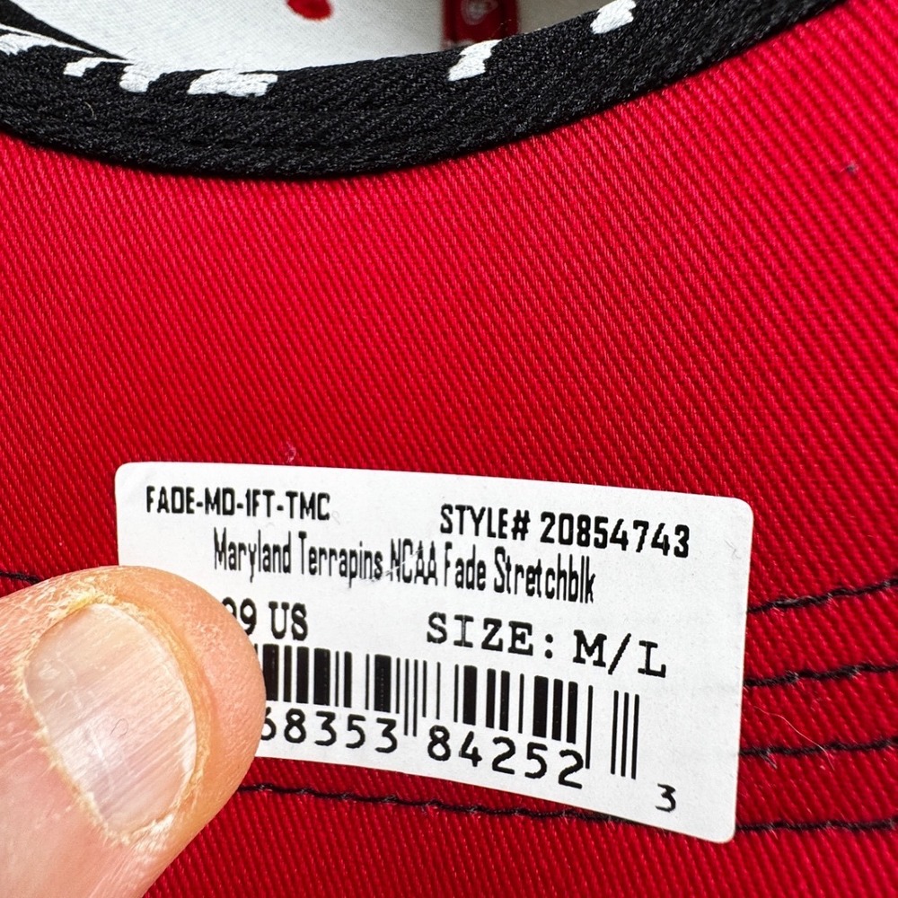 Top of the World Maryland‎ Terrapins Red Flex Fit Hat Cap Mens - Picture 9 of 9